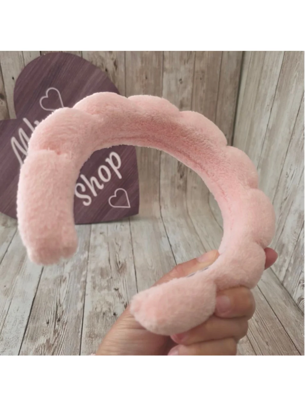 Unbranded Pink Fluffy Headband & Wristbands Set NWOT